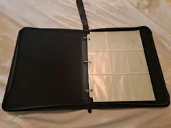 Pokemon Trading Card Empty BINDER 9 Pocket With Zipper Close And Strap - Image 3