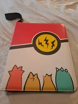 Pokemon Trading Card Empty BINDER 9 Pocket With Zipper Close And Strap - Image 5
