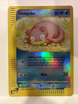 Pokemon Card - Slowpoke Aquapolis 108/147 Reverse Holo E Reader LP - Image 1