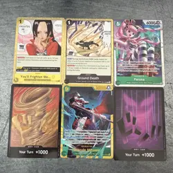 One Piece TCG The Azure Sea's Seven Lot Of Cards SEC, DON, SR - Image 1