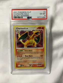 Pokemon 2007 Diamond and Pearl Secret Wonders Charizard Holo Rare Card 3/132 - Image 1