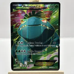 2014 Pokemon TCG XY Base Set Venusaur EX Holo Full Art Card 141/146 LP - Image 1