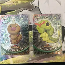 Pokemon Card - Caterpie #10 And #13 Weedle Topps Series - Image 1