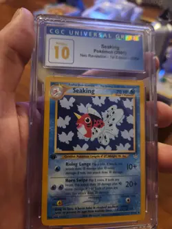 (POP 5) CGC 10 Pokemon 2001 Neo Revelation 1st Edition 37/64 Seaking Card - Image 1