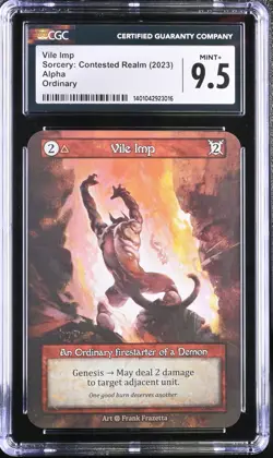 Sorcery: Contested Realm - Alpha Vile Imp CGC 9.5 Mint+ TCG Frank Frazetta - Image 1
