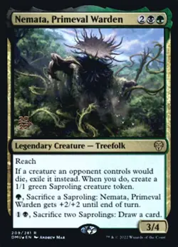 1 x Nemata, Primeval Warden - Foil - Prerelease Promo - Dominaria United - NM-Mi - Image 1