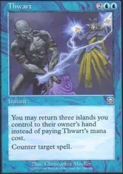 MTG Thwart, Mercadian Masques, Damaged, English - Image 1
