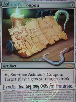 Ashnod's coupon unglued promo DCI FOIL magic the gathering - Image 1