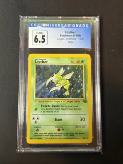 Scyther Holo 10/64 Jungle Set (1999) - CGC 6.5 - WOTC Vintage Pokemon Card - Image 1