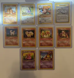 10 Card Vintage Pokemon Binder Copy Lot - Image 1