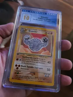 (POP 4) CGC 10 PRISTINE 2001 Pokemon Neo Revelation 1st Edition Graveler 30/64 - Image 2