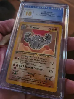 (POP 4) CGC 10 PRISTINE 2001 Pokemon Neo Revelation 1st Edition Graveler 30/64 - Image 3
