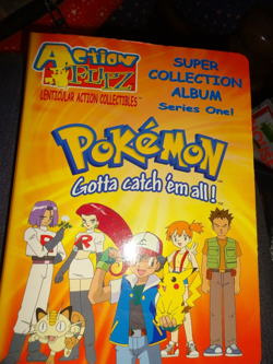 VINTAGE POKEMON FLIPZ ALBUM & 40 LENTICULAR ACTION CARDS (Series One) - Image 1