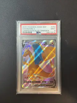 Charizard PSA 9 Mint Pokemon 2020 Champions Path 050 TCG SWSH BSP CHARIZARD V - Image 1