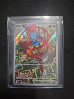 Pokemon Center Stamped Riolu - 010 Mega Evolution ETB Promo Near Mint Condition - Image 1