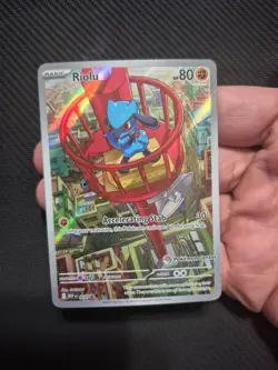 Pokemon Center Stamped Riolu - 010 Mega Evolution ETB Promo Near Mint Condition - Image 2