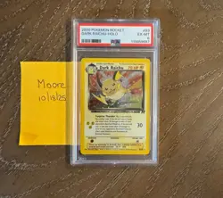 2000 Pokemon Rocket Dark Raichu #83/82 Holo PSA 6 - Image 3