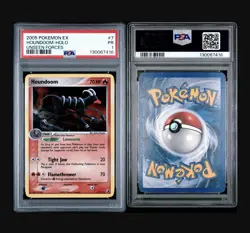 2005 POKEMON EX UNSEEN FORCES #7 HOUNDOOM-HOLO UNSEEN FORCES Psa 1 - Image 3