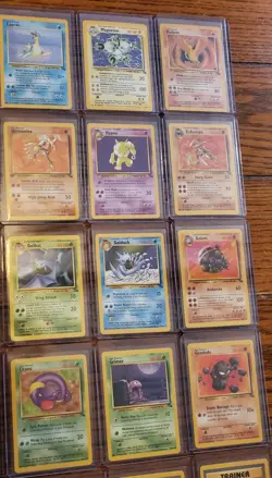 1999 Pokemon Fossil Complete Master Set 62/62 100% Vintage - All Toploaded - Image 2