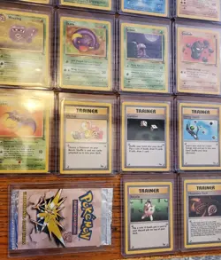 1999 Pokemon Fossil Complete Master Set 62/62 100% Vintage - All Toploaded - Image 3