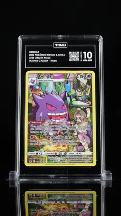FA/GENGAR LOST ORIGIN POKEMON SWORD & SHIELD 2022 TG06 TAG 10 GEM MINT - Image 1