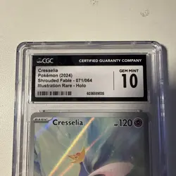 CRESSELIA Shrouded Fable Illustration Rare 071/064 CGC 10 Gem Mint Pokemon - Image 3
