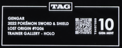 2022 Pokemon SWSH Lost Origin TG06/TG30 Gengar Trainer Gallery Holo TAG 10 (972) - Image 3