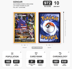 2022 Pokemon SWSH Lost Origin TG06/TG30 Gengar Trainer Gallery Holo TAG 10 (972) - Image 4