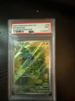 2023 Pokemon Mew en Bulbasaur IR PSA 9 Mint #166 - Image 1