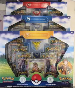 Pokemon TCG GO Team Mystic Special Collection Box - 6 Packs - Sealed BUNDLE OF 3 820650850530 - Image 1