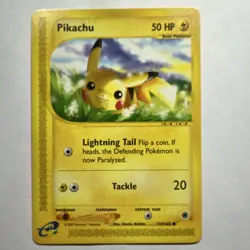 Pikachu 124/165 Expedition Base Set 50 HP Common Basic Regular Pokemon TCG - Image 1