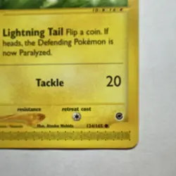 Pikachu 124/165 Expedition Base Set 50 HP Common Basic Regular Pokemon TCG - Image 3