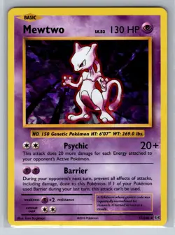Pokemon TCG Mewtwo XY Evolutions 51/108 Cracked Ice Holo - Image 1