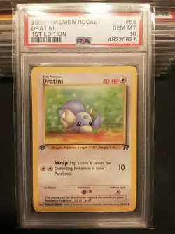 2000 Pokemon 1st edition Rocket #53 Dratini PSA 10 - Image 1