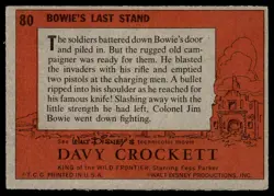 1956 TOPPS DAVY CROCKETT BOWIE'S LAST STAND #80 - Image 2