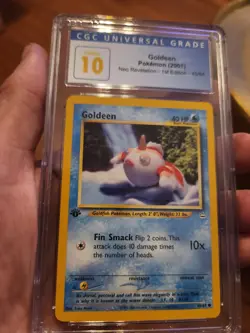 (POP 4) CGC 10 PRISTINE 2001 Pokemon Neo Revelation 1st Edition Goldeen 45/64 - Image 2
