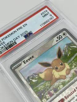 Pokemon TCG Eevee 074/131 Prismatic Evolutions Pokemon Day 2025 Promo - PSA 9 - Image 3