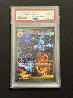 2025 POKEMON PFL EN MEGA CHARIZARD X ex 125/094 SIR PHANTASMAL FLAMES PSA 10 - Image 4