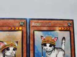 2x Rescue Cat RA02-EN001 Alt Art & Reprint Prismatic Collector's Rare Yugioh - Image 3