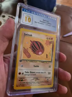 (POP 10) CGC 10 2001 Pokemon Neo Revelation 1st Edition Swinub 57/64 PSA - Image 1