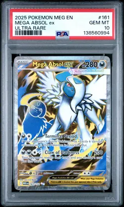 2025 POKEMON MEG EN-MEGA EVOLUTION ULTRA RARE #161 MEGA ABSOL EX PSA 10 - Image 1