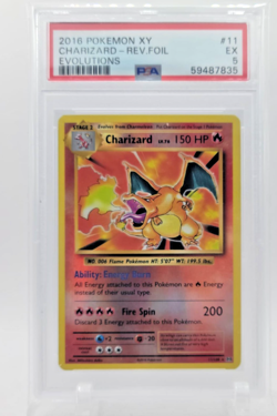 Charizard Reverse Foil 2016 Pokemon XY Card Evolutions 11/108 PSA 5 - Image 1
