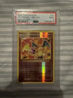 Pokemon XY Evolutions Base Set 2016 Charizard Rev Foil Card PSA 9 - Image 1