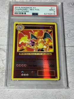 Pokemon Card Reverse Holo Charizard 11/108 XY Evolutions 2016 PSA 9 - Image 1