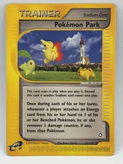 Pokemon TCG Pokemon Park #131/147 Trainer CCG Aquapolis LP+ - Image 1