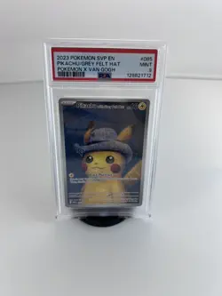 2023 Pokemon SVP EN Pokemon X Van Gogh #085 Pikachu/Grey Felt Hat PSA 9 - Image 1