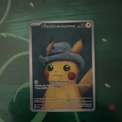 2023 Pokemon x Van Gogh Pikachu with Grey Felt Hat #085 Black Star Promo NM - Image 3