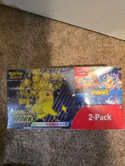 Pokemon Surging Sparks ETB + Booster Bundle 2-Pack Costco SEALED - Fast Shipping - Image 1