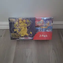 Pokemon Surging Sparks ETB + Booster Bundle 2-Pack Costco SEALED - Fast Shipping - Image 1