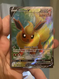 Flareon V - 169/203 - Pokemon Evolving Skies Sword Shield Full Art Rare Card NM - Image 1